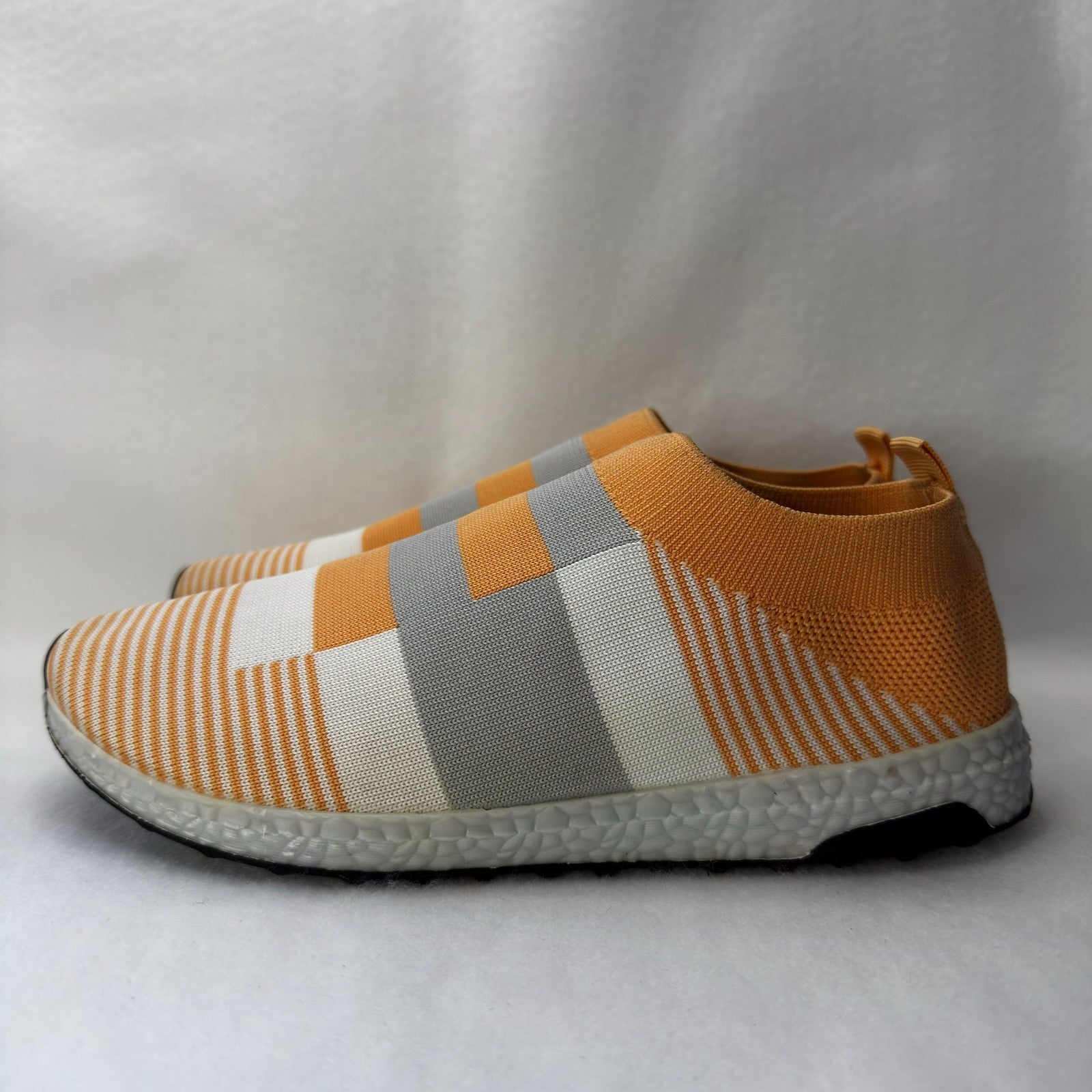 Color Mixed Knit Breathable Sneakers For Women Non Soft Casual Flats Slip On
