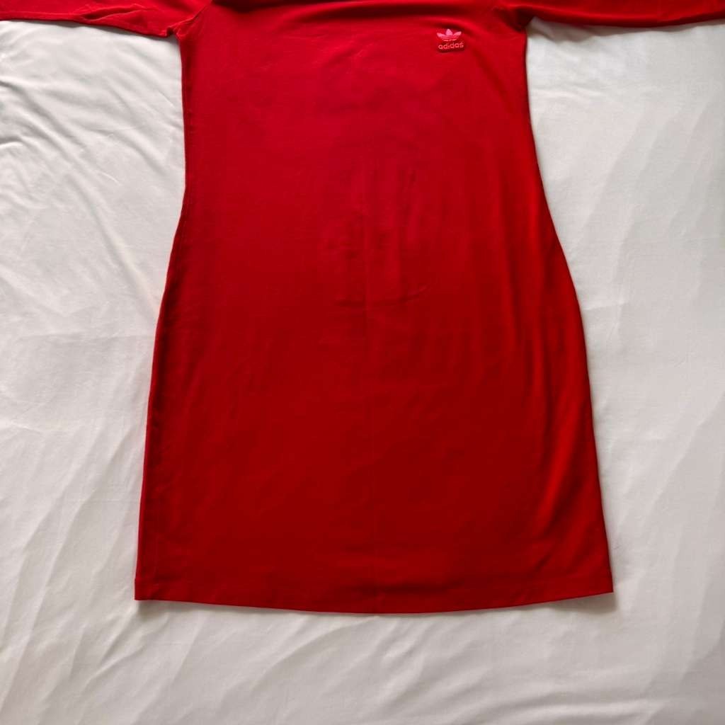 ADIDAS ORIGINALS 3 STRIPES OFF THE SHOULDER DRESS  Size Large