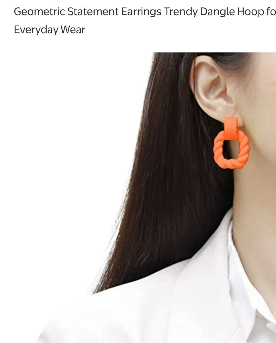 Square Earrings Acrylic Women's,girls About 30mm×41mm