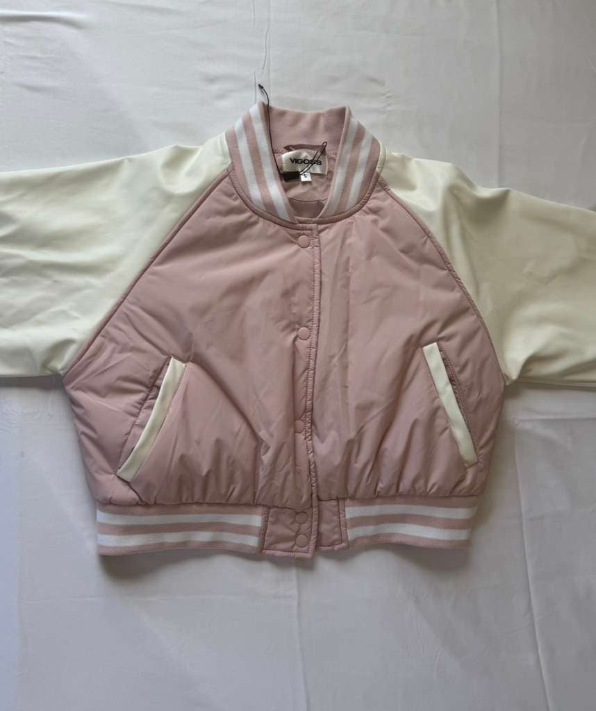 Vigoss Pink Jacket is both fashionable and practical for everyday wear.