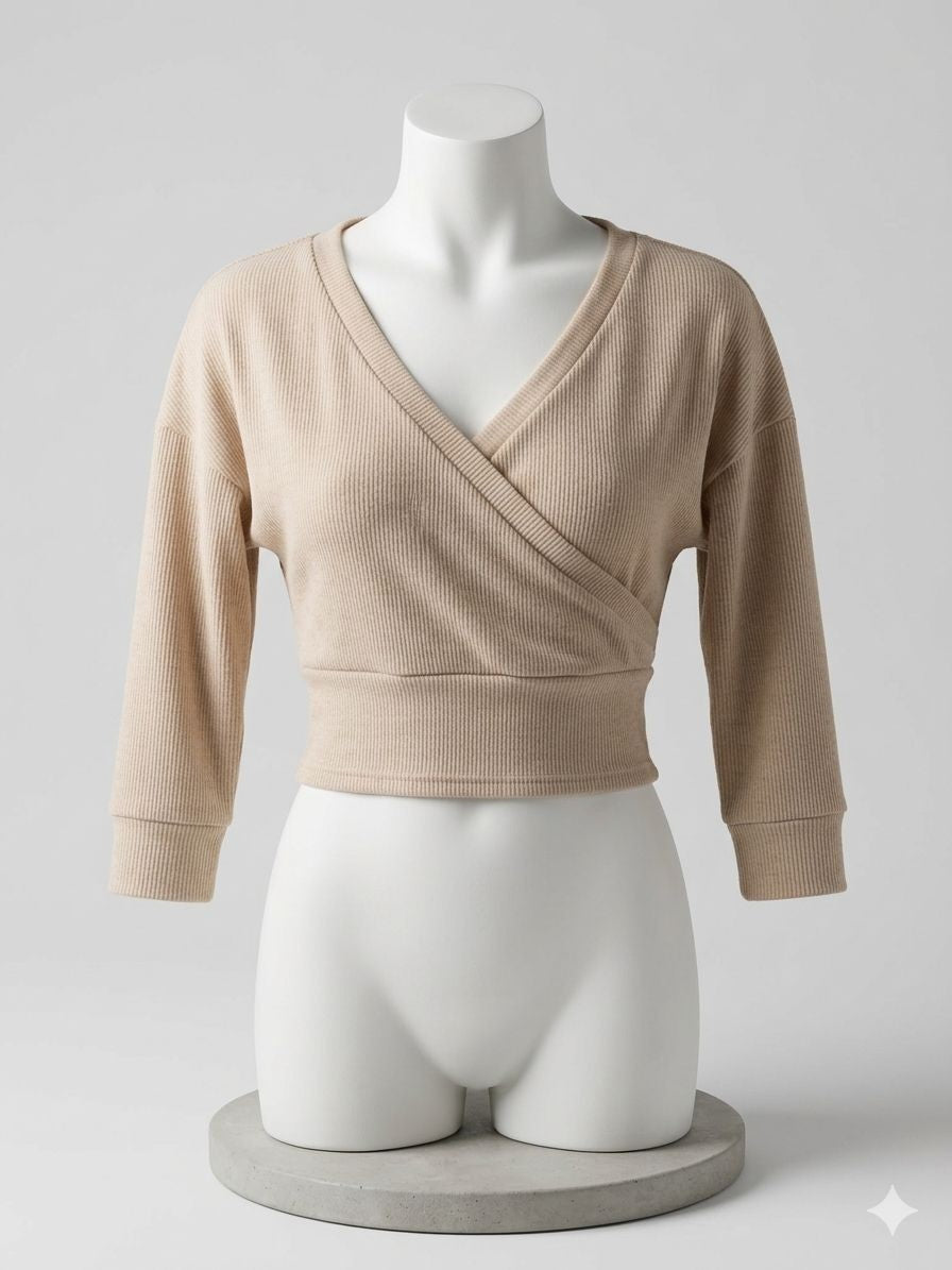 Womens Tan and Cream Jumper Size Large