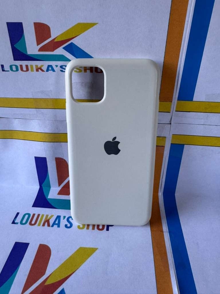 Apple Silicone Case for iPhone 11 - BLACK-WHITE-ORANGE-GREEN NEON