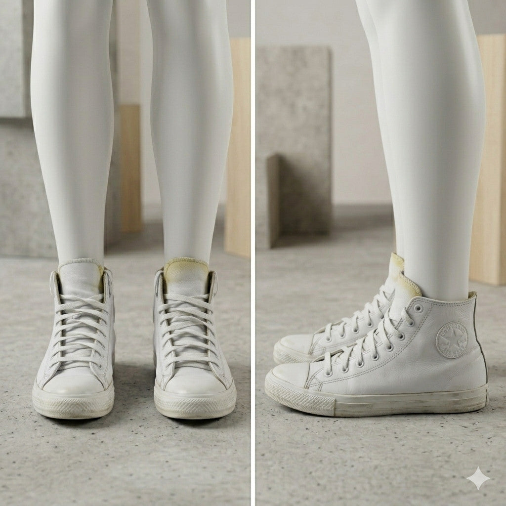 Converse Chuck Taylor All Star Leather Shoes White Size 7.5 US