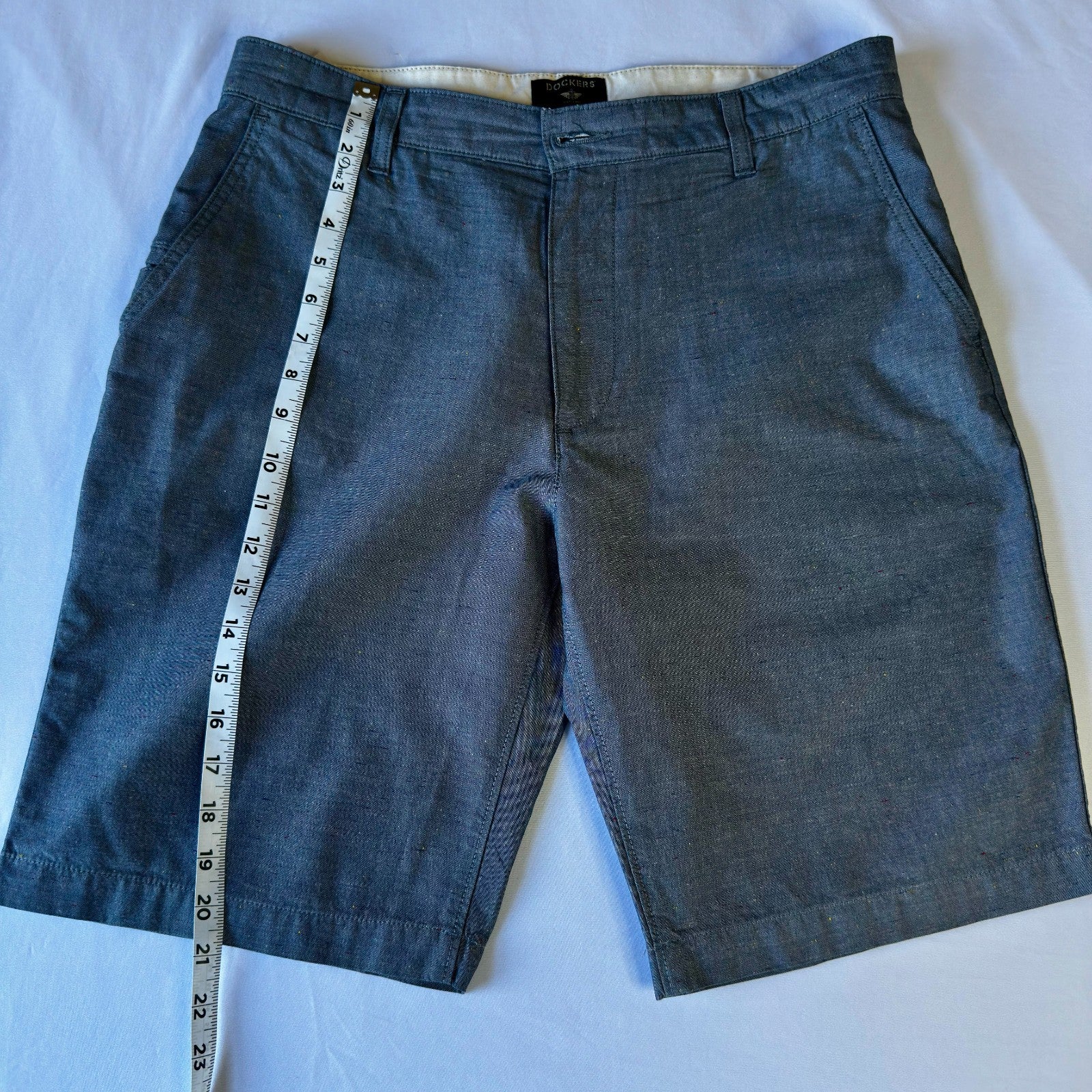 Dockers Shorts Men's Size 32 Gray Chino, 99% Cotton