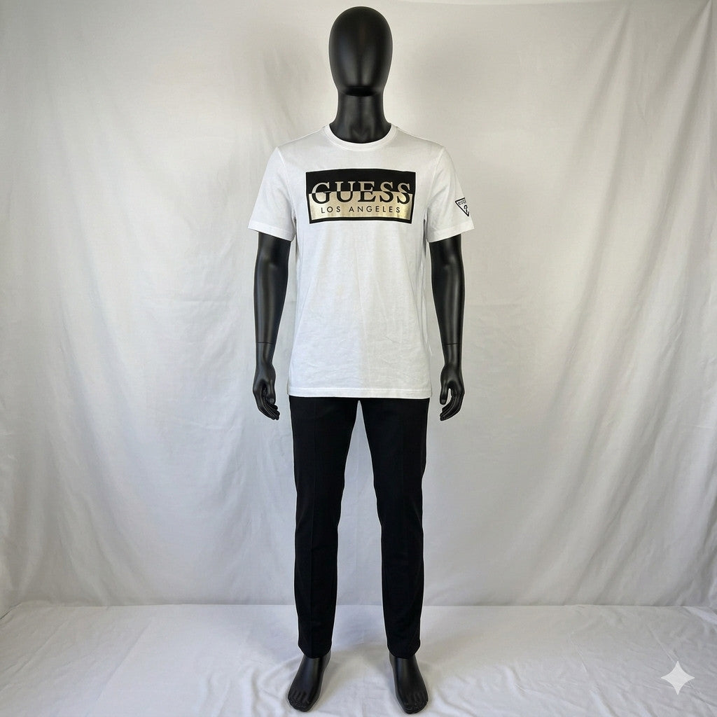 Guesse Los Angeles men's Crew Neck Logo T-Shirt, Size M