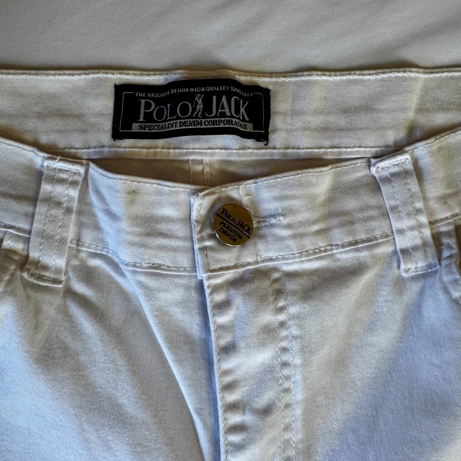 Polo Jack Slim Men's Jeans Short Black,Size 13