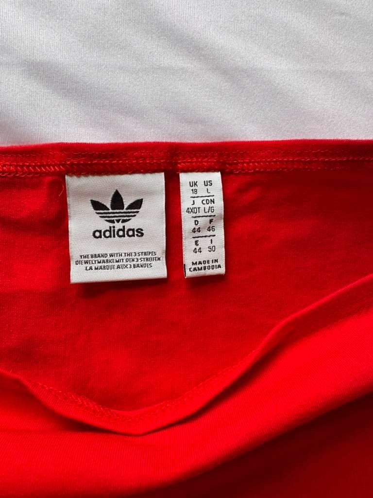 ADIDAS ORIGINALS 3 STRIPES OFF THE SHOULDER DRESS  Size Large