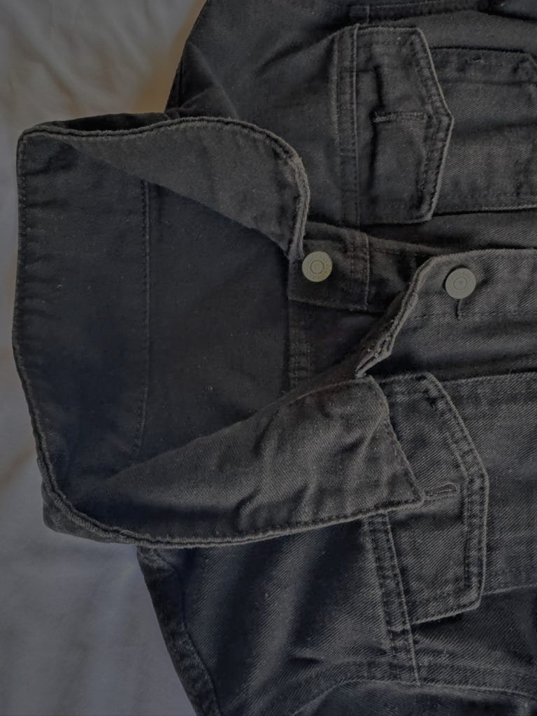 Women's Casual Fit Denim Jacket, Paired With Distressed Decorations Size L