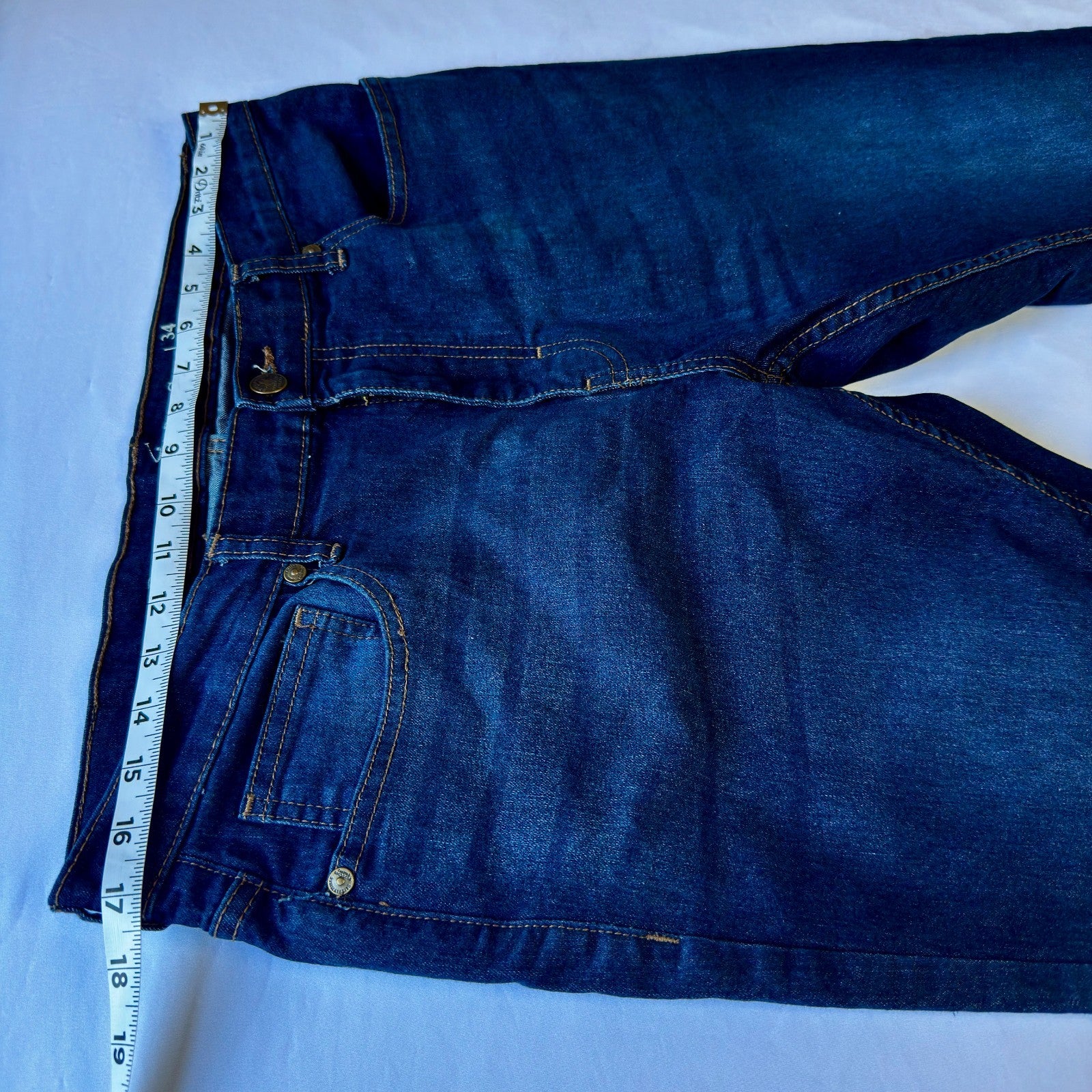 Beverly Hills Polo Club Jeans Mens 34x32 Blue Regular Fit Straight Leg Stretch