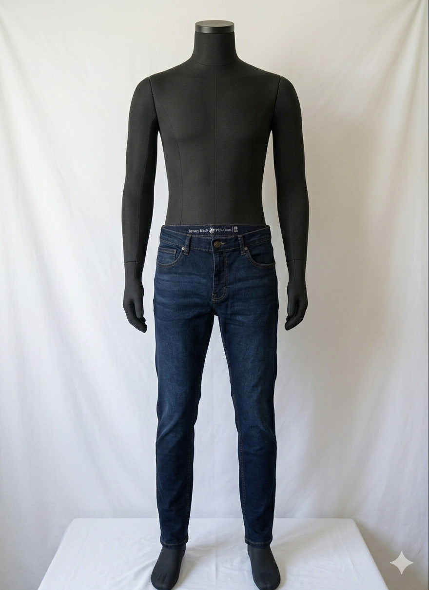 Beverly Hills Polo Club Jeans Mens 34x32 Blue Regular Fit Straight Leg Stretch