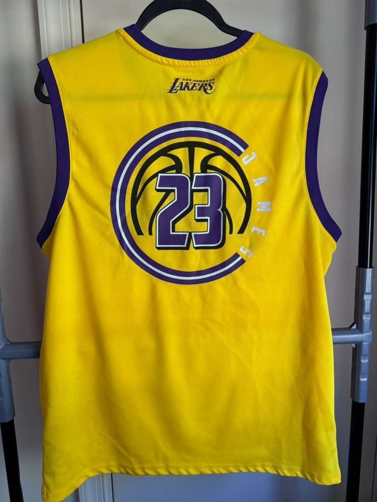 Los Angeles Lakers Jersey Mens M Yellow Ultra Game Lebron NBA Basketball