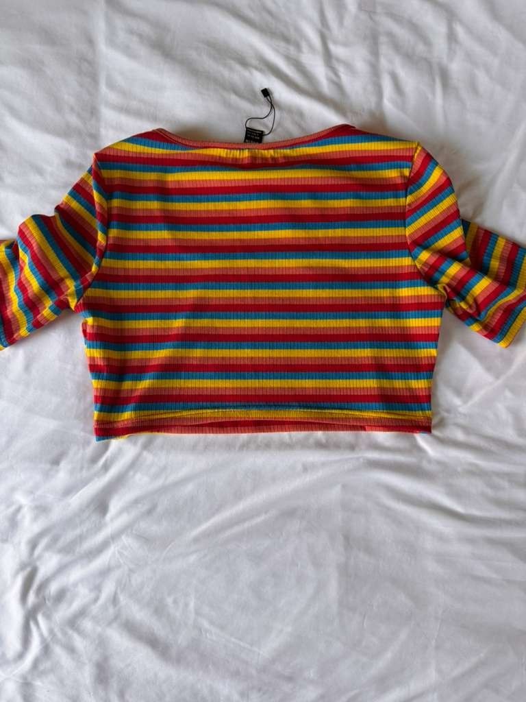 Floerns Womens Rib Knit Striped Tee Shirt With Skiirt Set 2 Pieces Dress Outfit