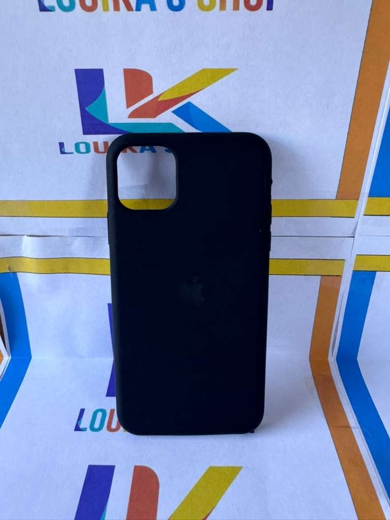 Apple Silicone Case for iPhone 11 - BLACK-WHITE-ORANGE-GREEN NEON