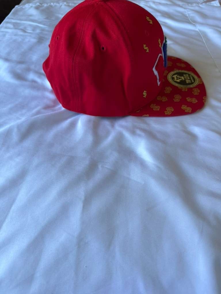 Top Level Snapback Money Hat Red Dollar Sign Adjustable Cap H011