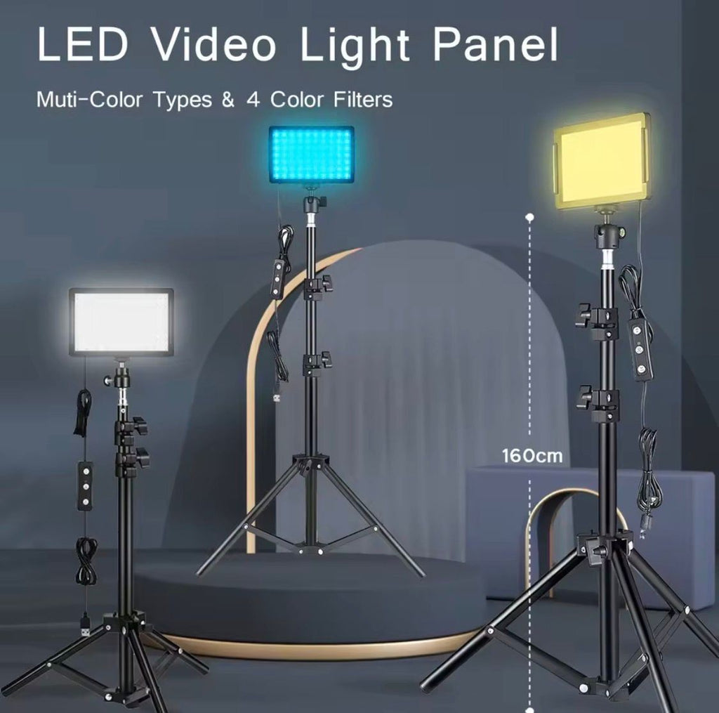 LED Photography Video Light Panel Lighting Photo Studio Lamp Kit With Tripod
