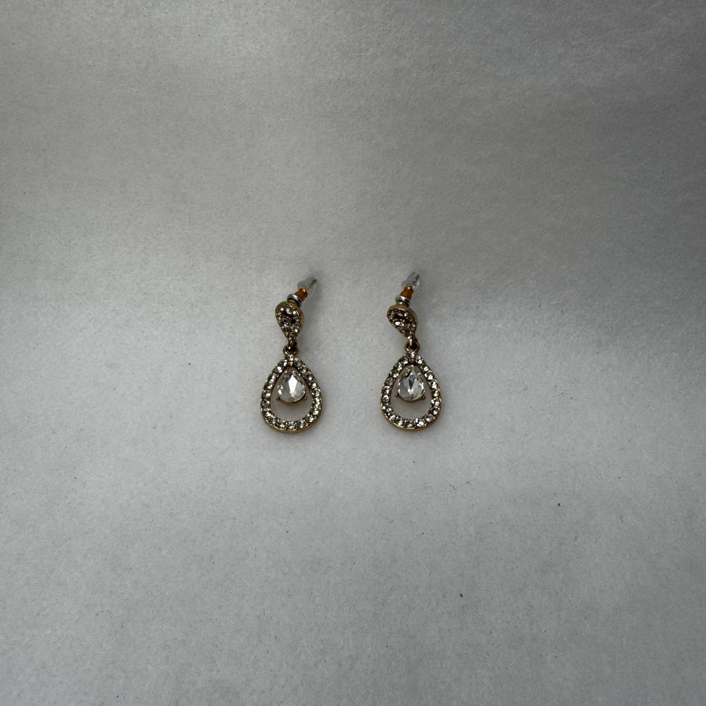 Wedding Earrings Gold Plated Crystal Rhinestone Women Stud Dangle Earrings