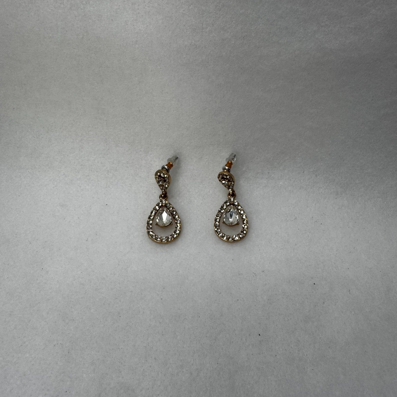 Wedding Earrings Gold Plated Crystal Rhinestone Women Stud Dangle Earrings