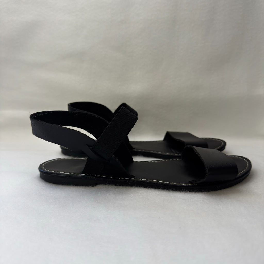 Womens Casual Flat Sandals for Summer, Suitable for beach Wear black Suze 7 US