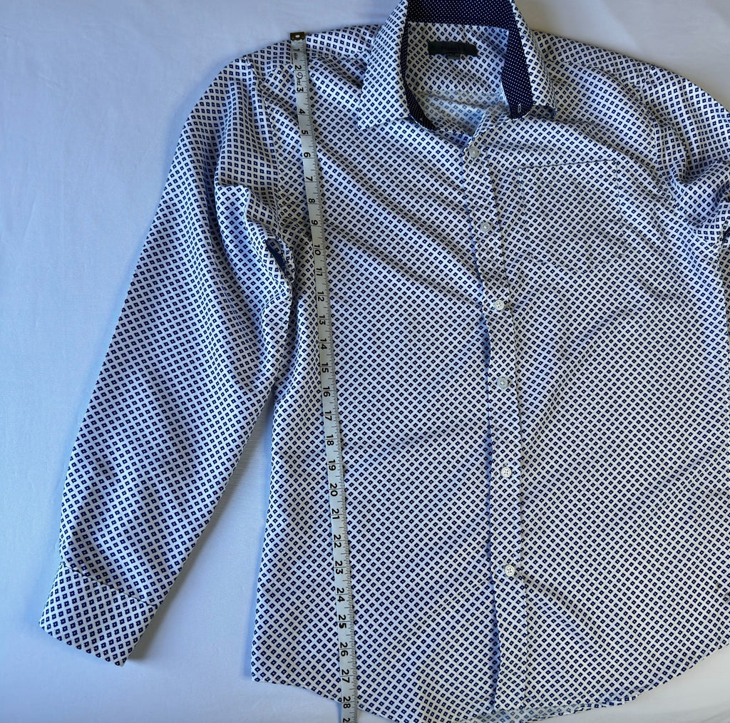 Mens Planet B Super Soft Collection Long Sleeve Button Up Shirt, Size M