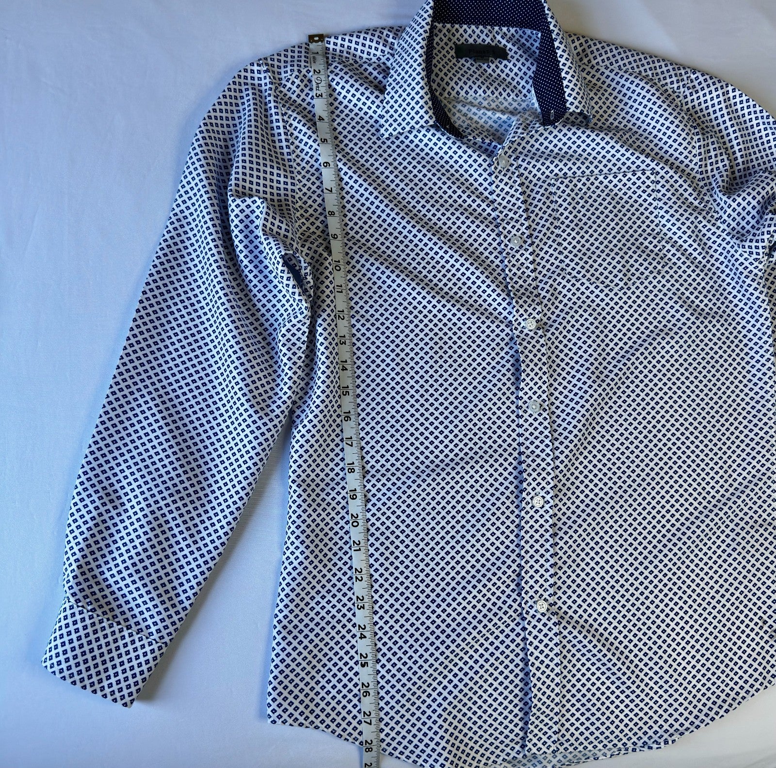 Mens Planet B Super Soft Collection Long Sleeve Button Up Shirt, Size M