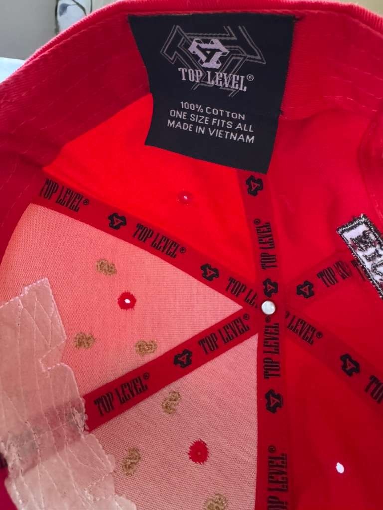 Top Level Snapback Money Hat Red Dollar Sign Adjustable Cap H011