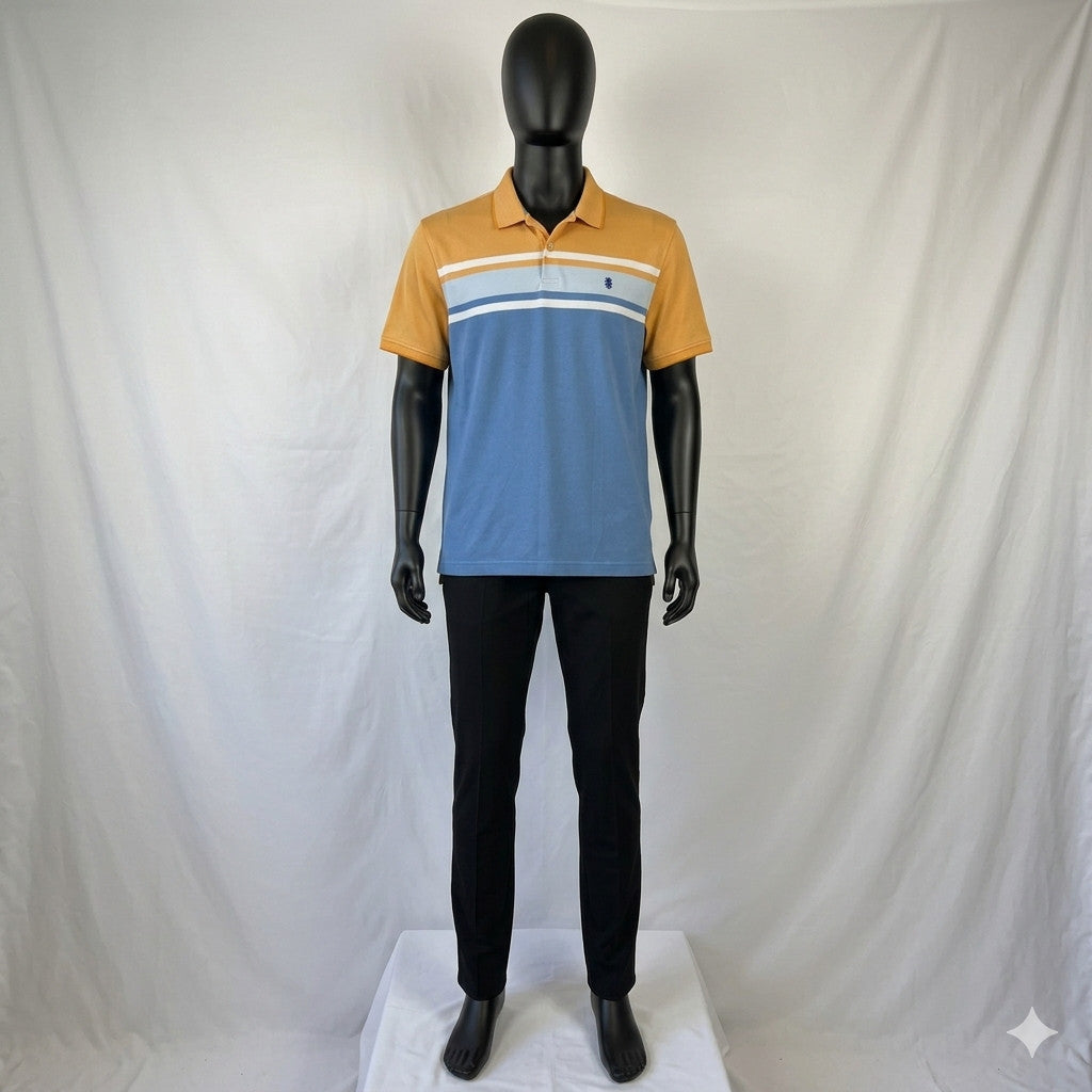 Men's IZOD Advantage Performance Stripe Polo Color Tangerine Size L