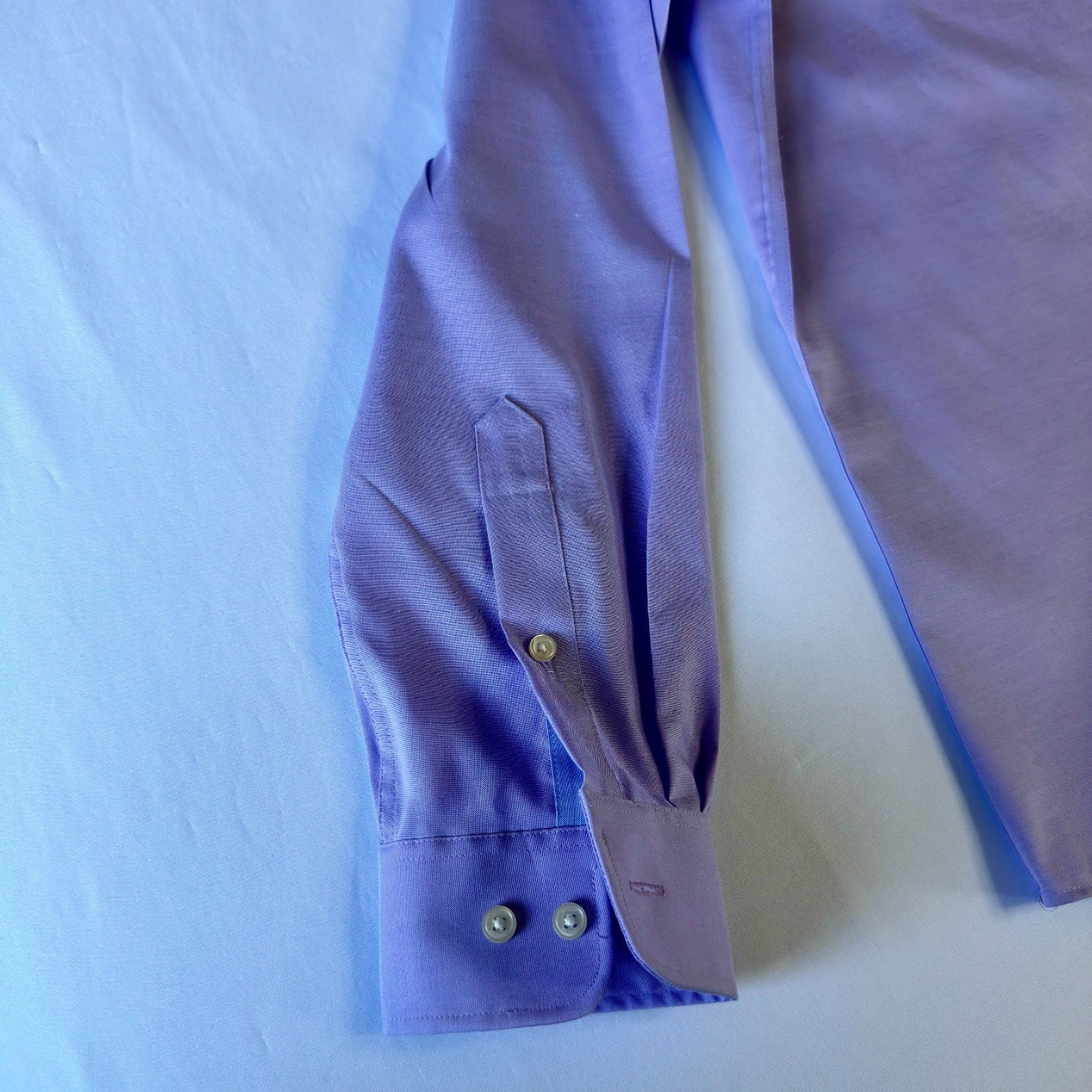 Mens Tommy Hilfiger Shirt Long Sleeve, Purple, Size L, Slim Fit Wrinkle Free
