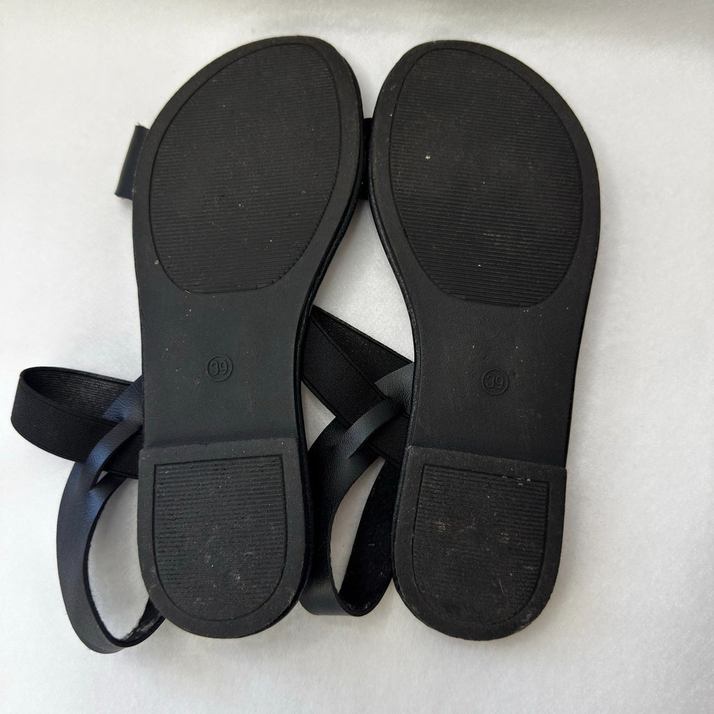 Womens Casual Flat Sandals for Summer, Suitable for beach Wear black Suze 7 US