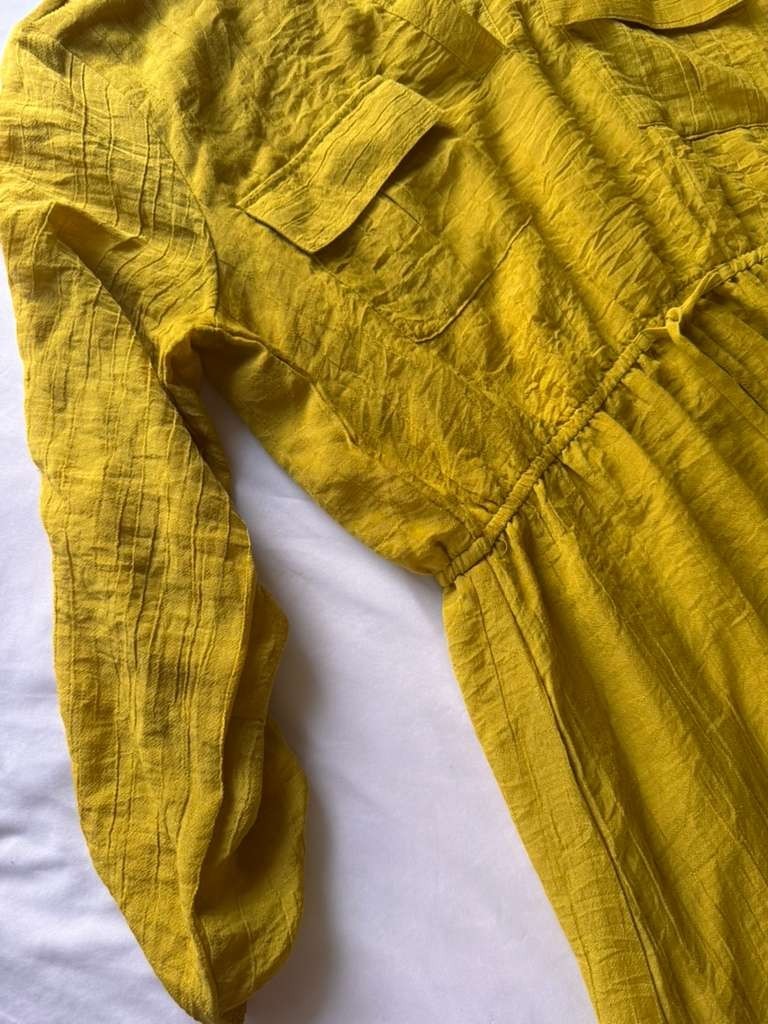 Mustard Yellow , Long Sleeved Mini Dress Size XL