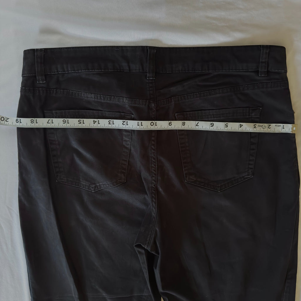 George  Men's Black Stretch Premium 5 Pocket Straight Leg Pants Size 34