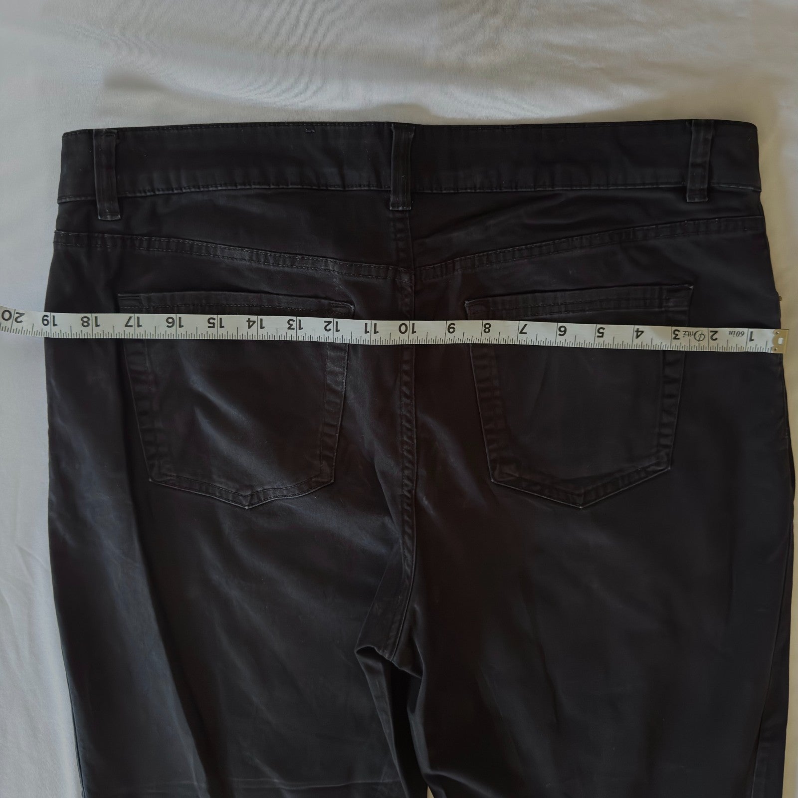 George  Men's Black Stretch Premium 5 Pocket Straight Leg Pants Size 34
