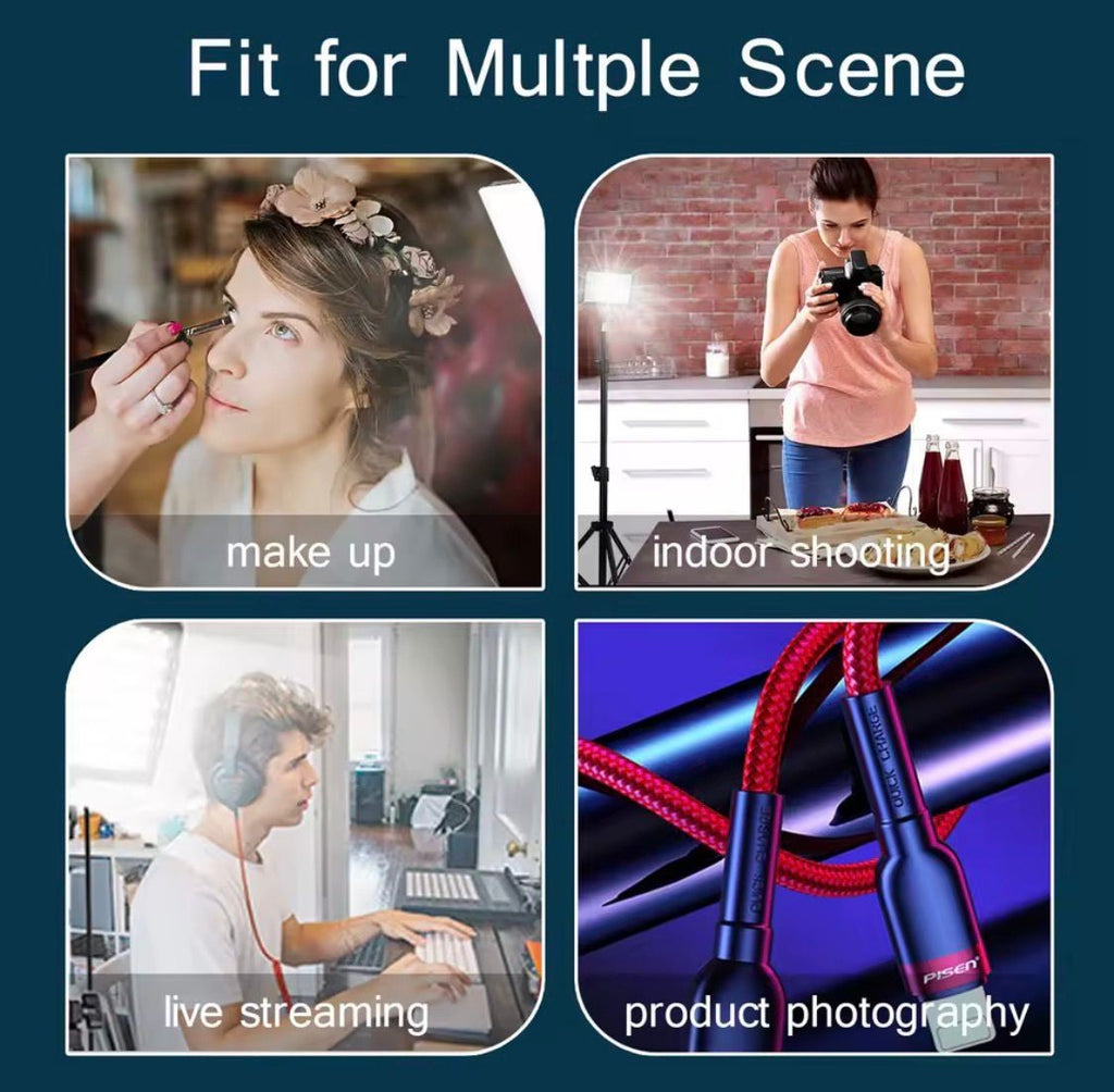 LED Photography Video Light Panel Lighting Photo Studio Lamp Kit With Tripod