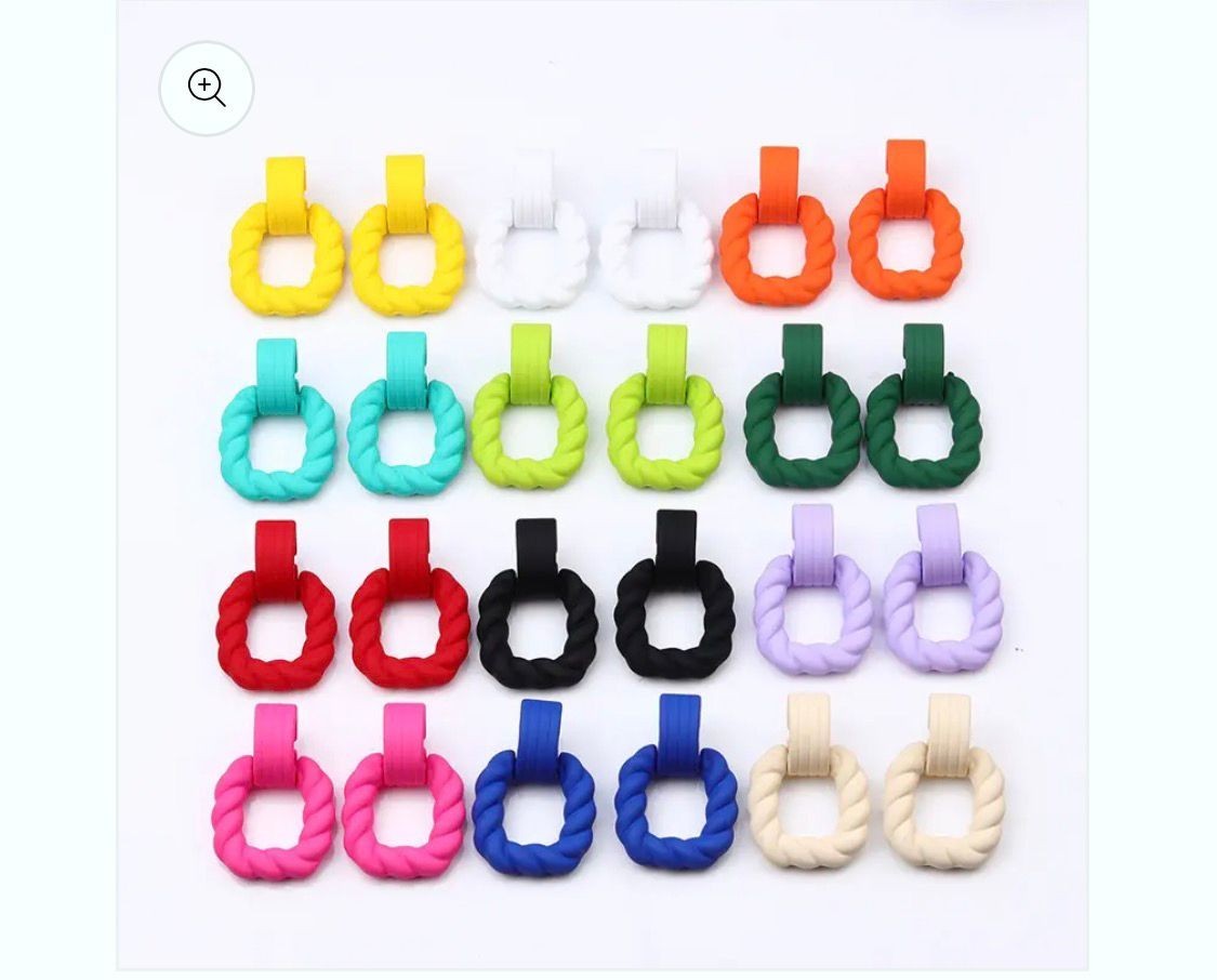 Square Earrings Acrylic Women's,girls About 30mm×41mm