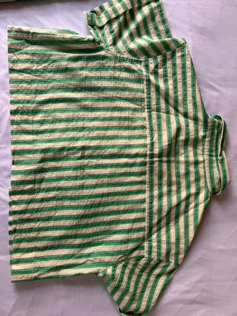 Japna Womens Juniors Shorts Green White Stripes Set Size Large