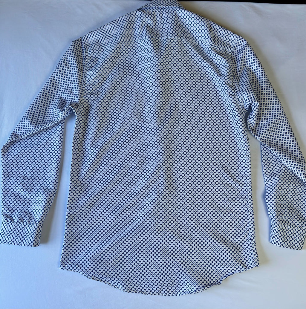 Mens Planet B Super Soft Collection Long Sleeve Button Up Shirt, Size M