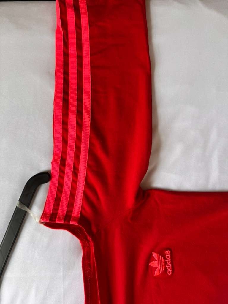 ADIDAS ORIGINALS 3 STRIPES OFF THE SHOULDER DRESS  Size Large