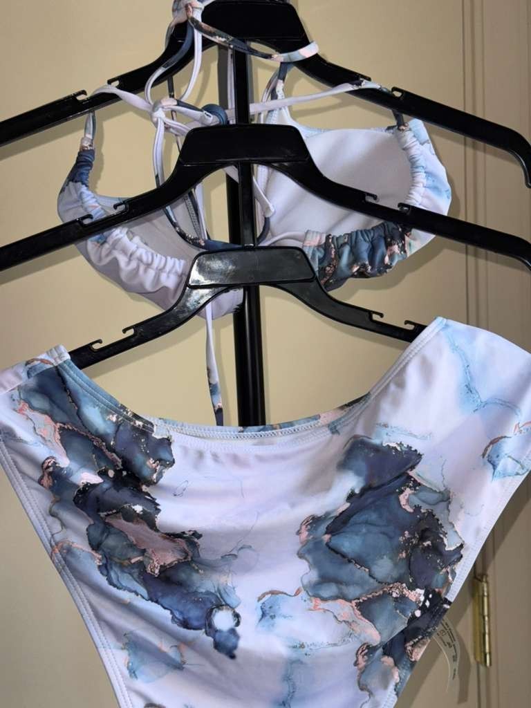 Women's Bikini Set Fashion Marbe Pettern Colorful Dgital Print