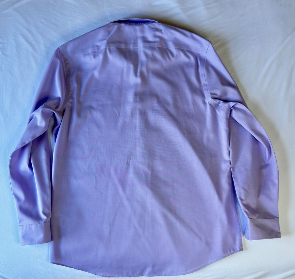 Mens Tommy Hilfiger Shirt Long Sleeve, Purple, Size L, Slim Fit Wrinkle Free