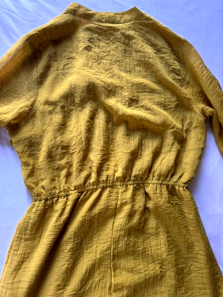 Mustard Yellow , Long Sleeved Mini Dress Size XL