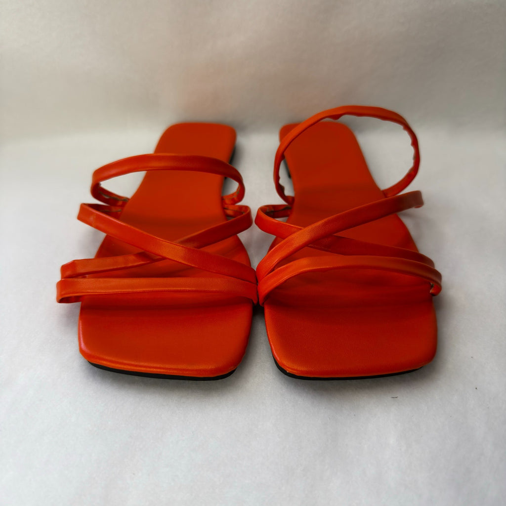 Womens Sandals Orange Size 7.5 US