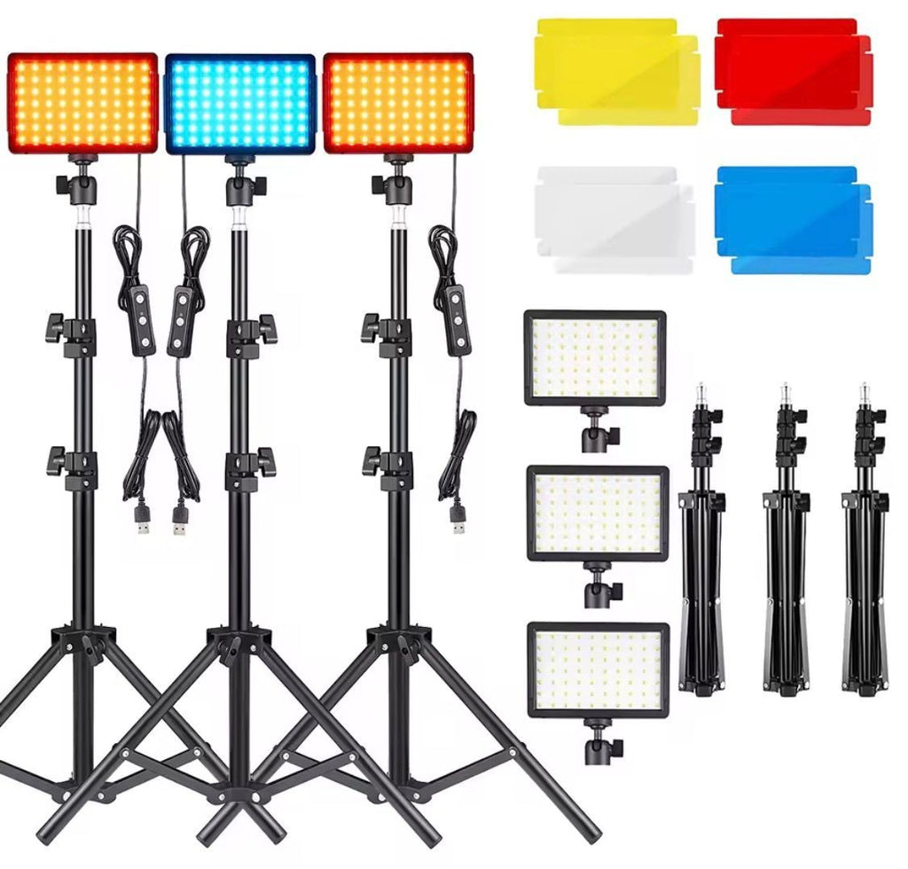 LED Photography Video Light Panel Lighting Photo Studio Lamp Kit With Tripod
