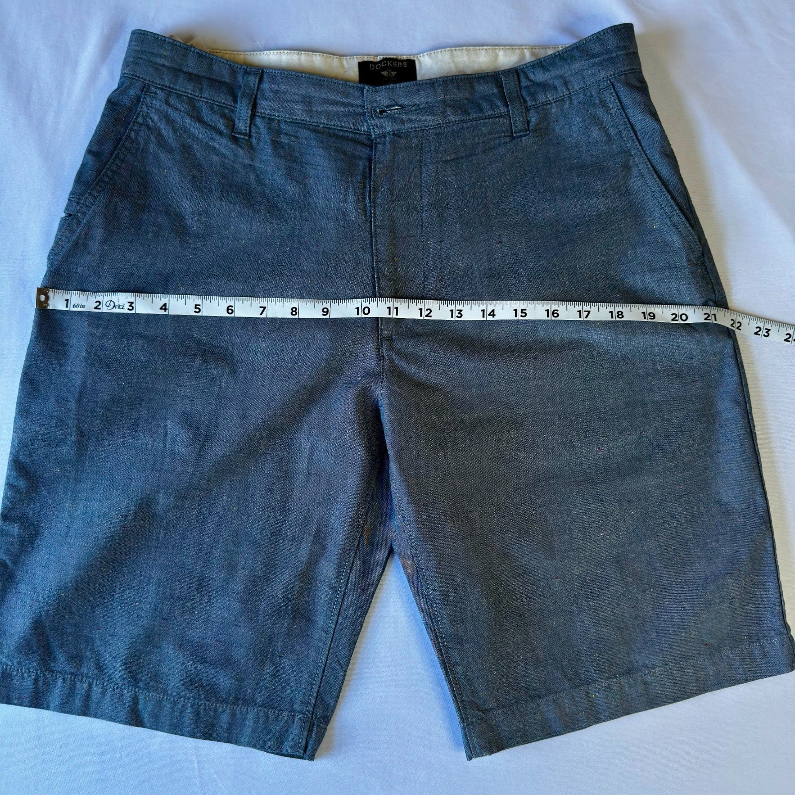 Dockers Shorts Men's Size 32 Gray Chino, 99% Cotton