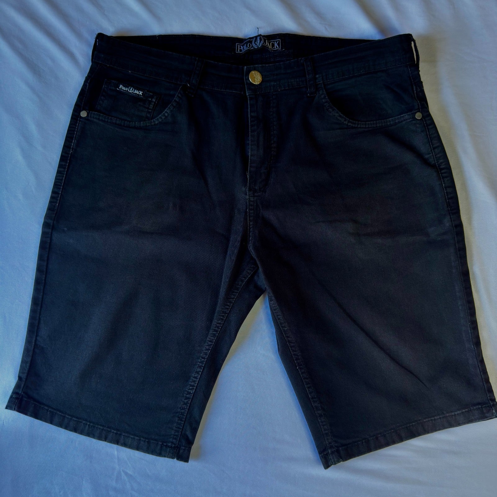 Polo Jack Slim Men's Jeans Short Black,Size 13