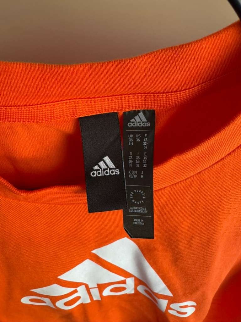 Adiddas T Shirt Xs BI Sj Orange