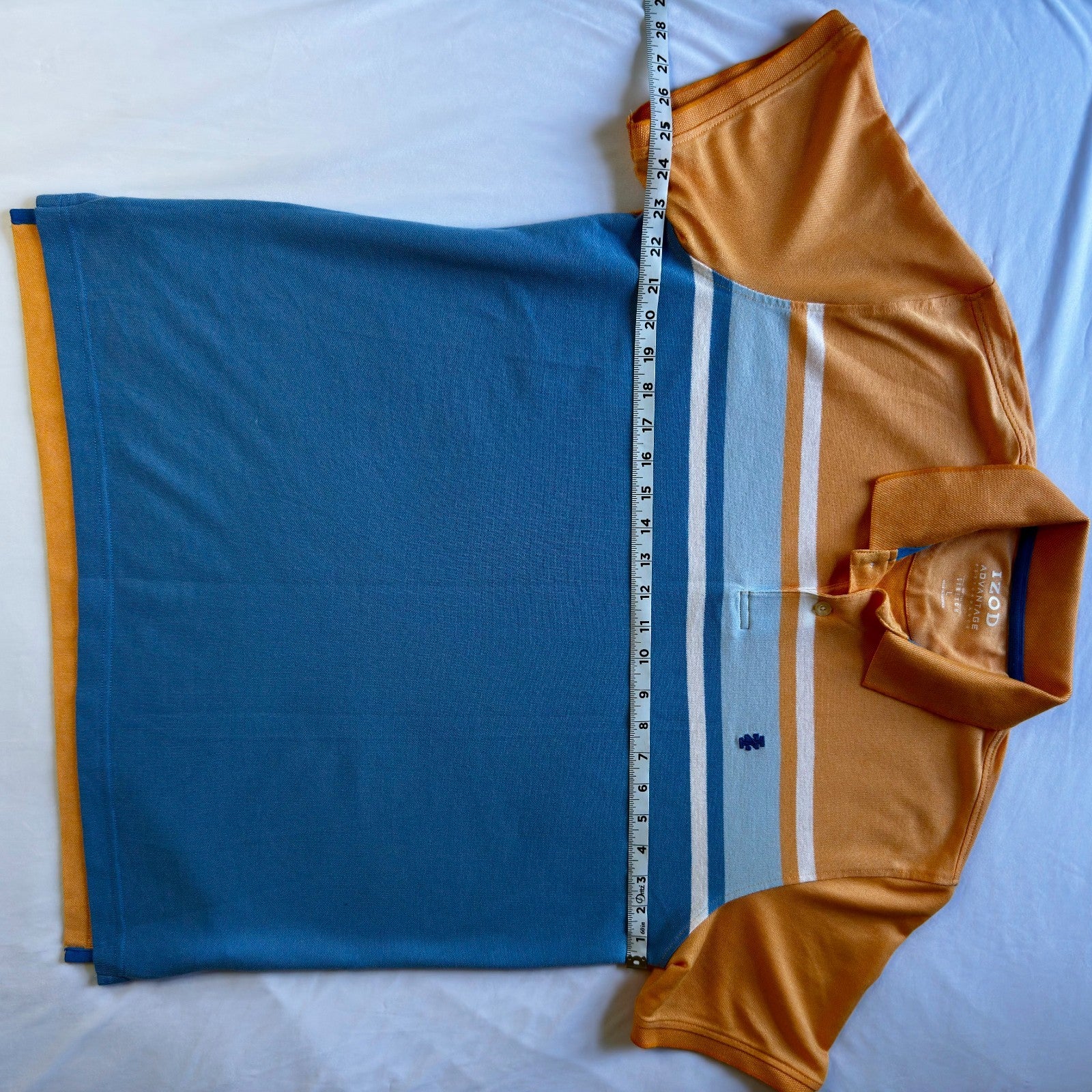 Men's IZOD Advantage Performance Stripe Polo Color Tangerine Size L
