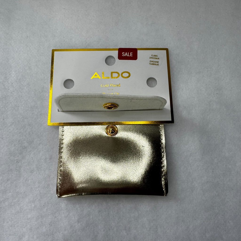 Aldo Gold Plated Jewelry Pouch with Snap Button for Necklaces Bracelet Rings