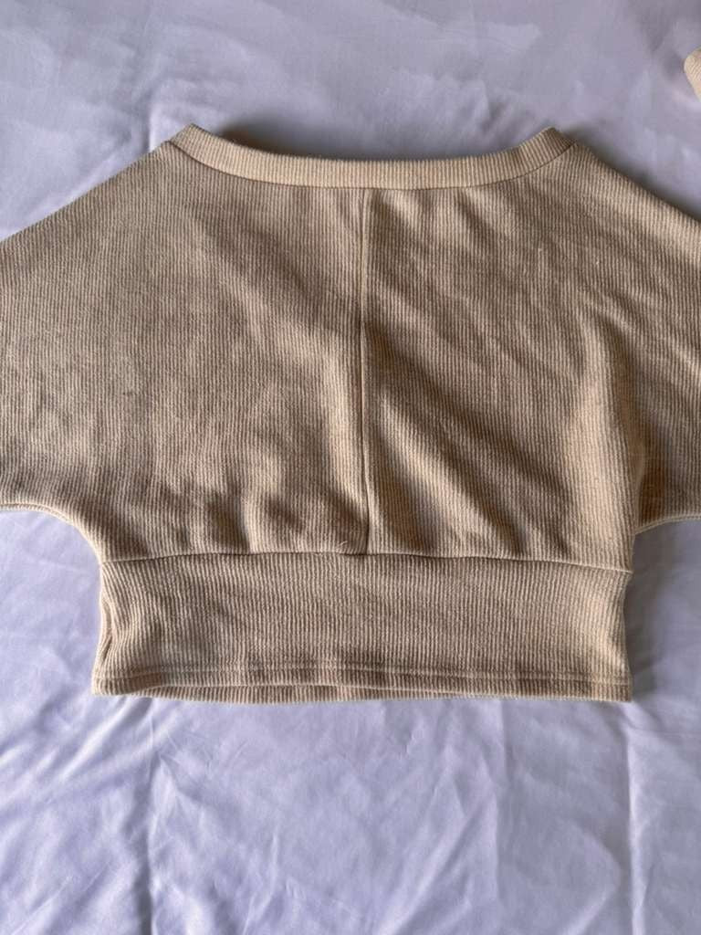Womens Tan and Cream Jumper Size Large