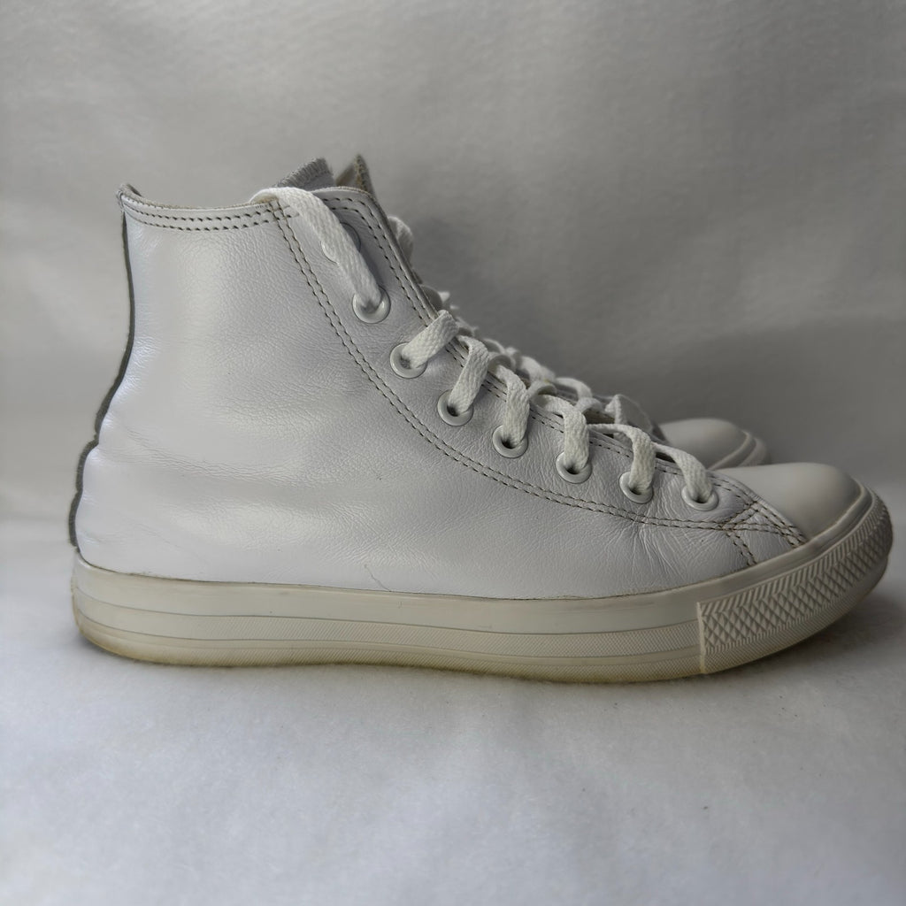 Converse Chuck Taylor All Star Leather Shoes White Size 7.5 US
