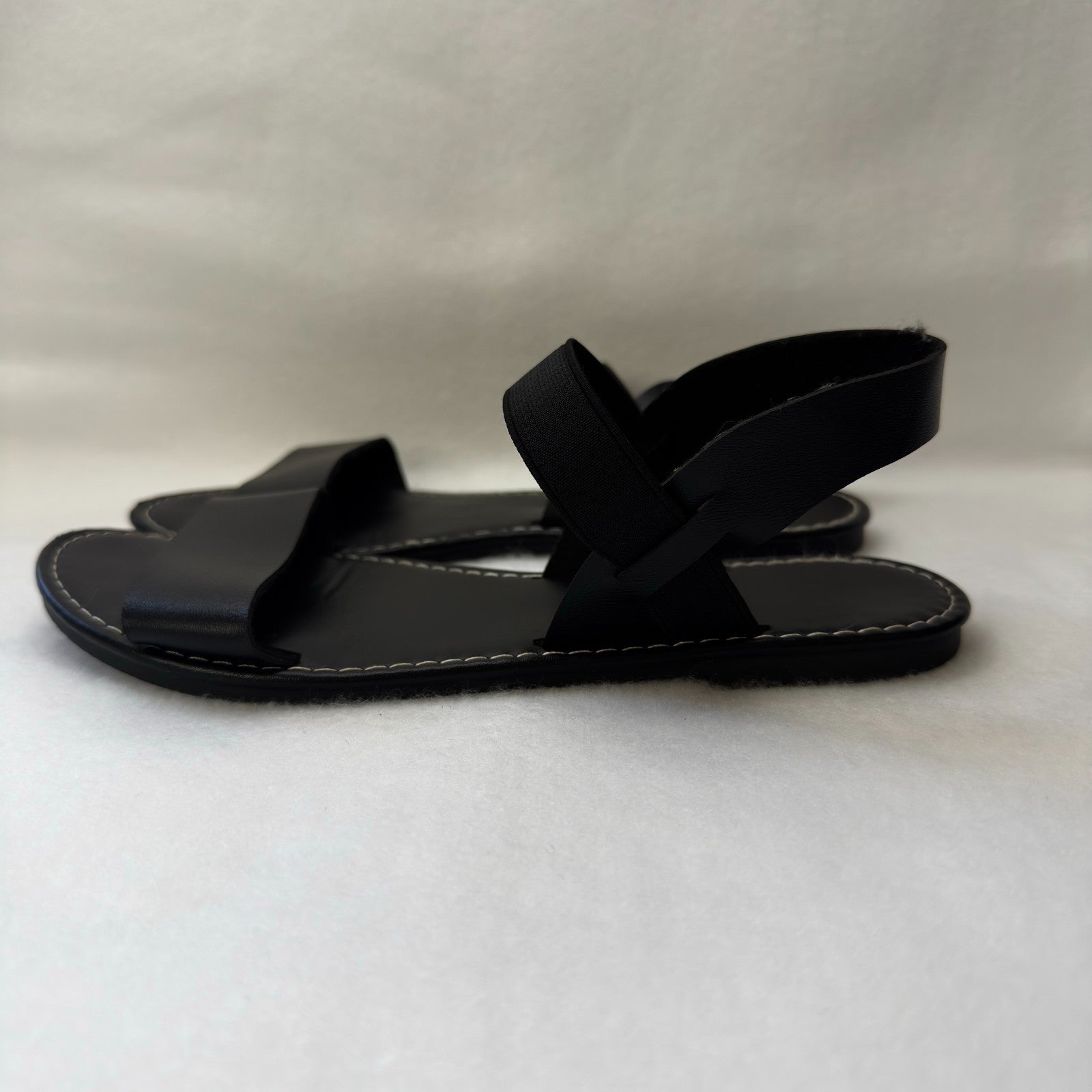 Womens Casual Flat Sandals for Summer, Suitable for beach Wear black Suze 7 US