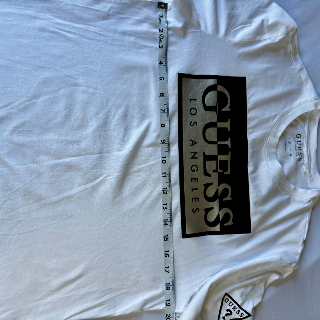 Guesse Los Angeles men's Crew Neck Logo T-Shirt, Size M
